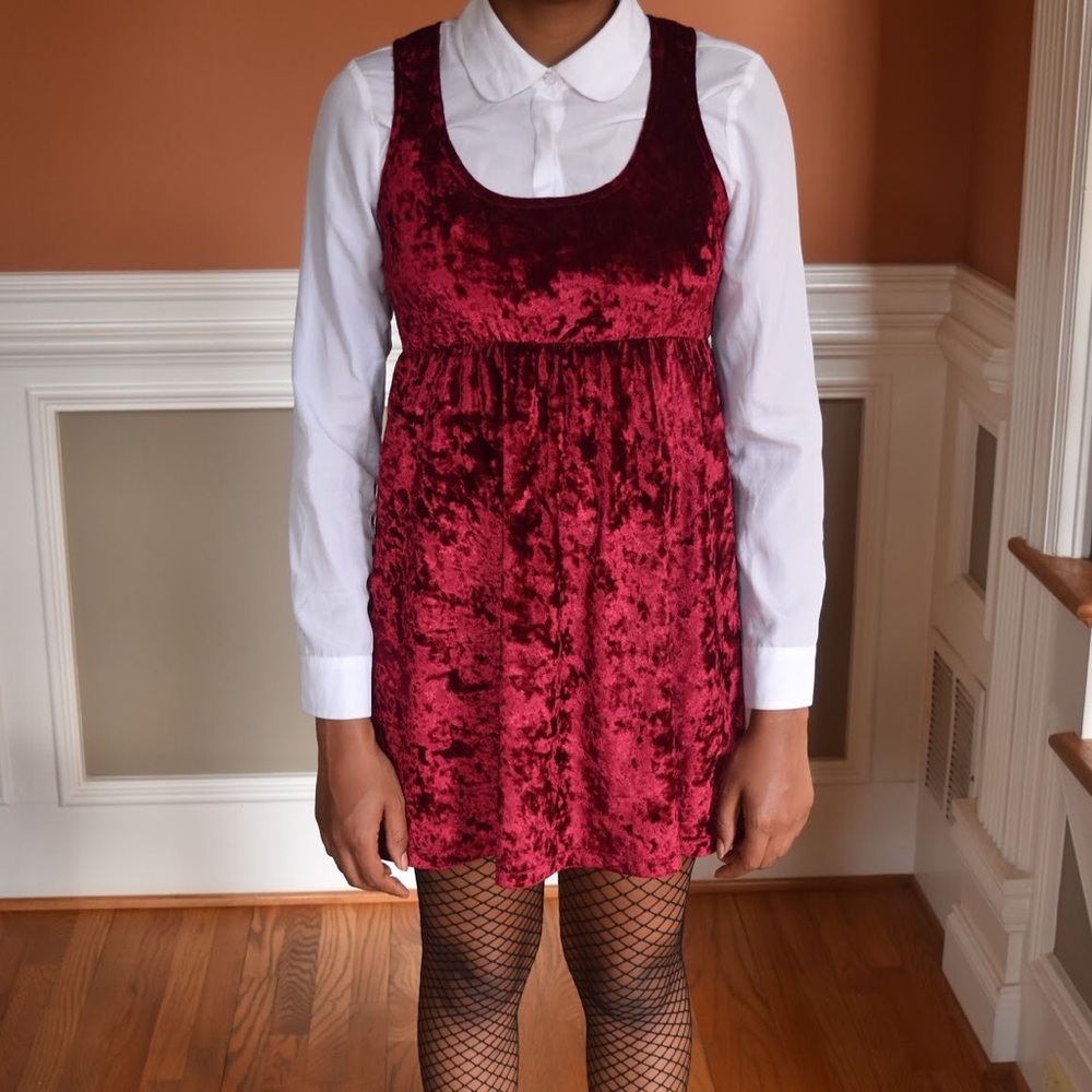 Forever 21 Burgundy Velvet Dress