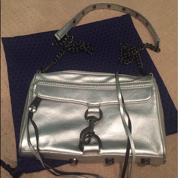 Rebecca Minkoff Handbags - Rebecca Minkoff Chrome Silver 'Mini Mac' crossbody