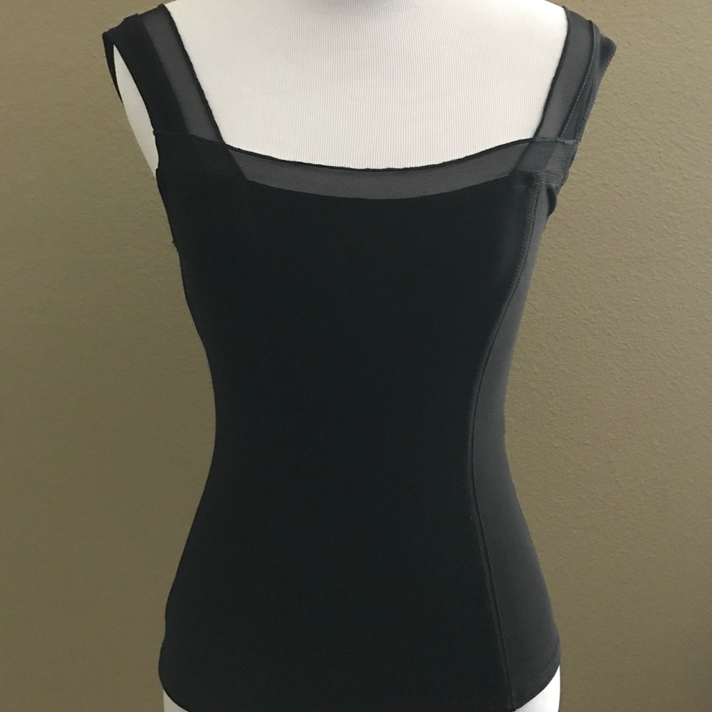CABI Tank Top with Sheer Neckline