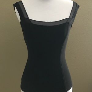 CABI Tank Top with Sheer Neckline
