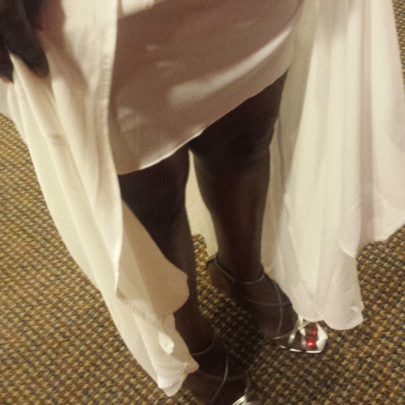 Vintage Gown Dress Sleeveless Halter Long Formal White Strap Sleeveless Party - Picture 4 of 8