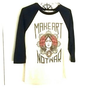 Obey Make Art Not War Baseball Tee