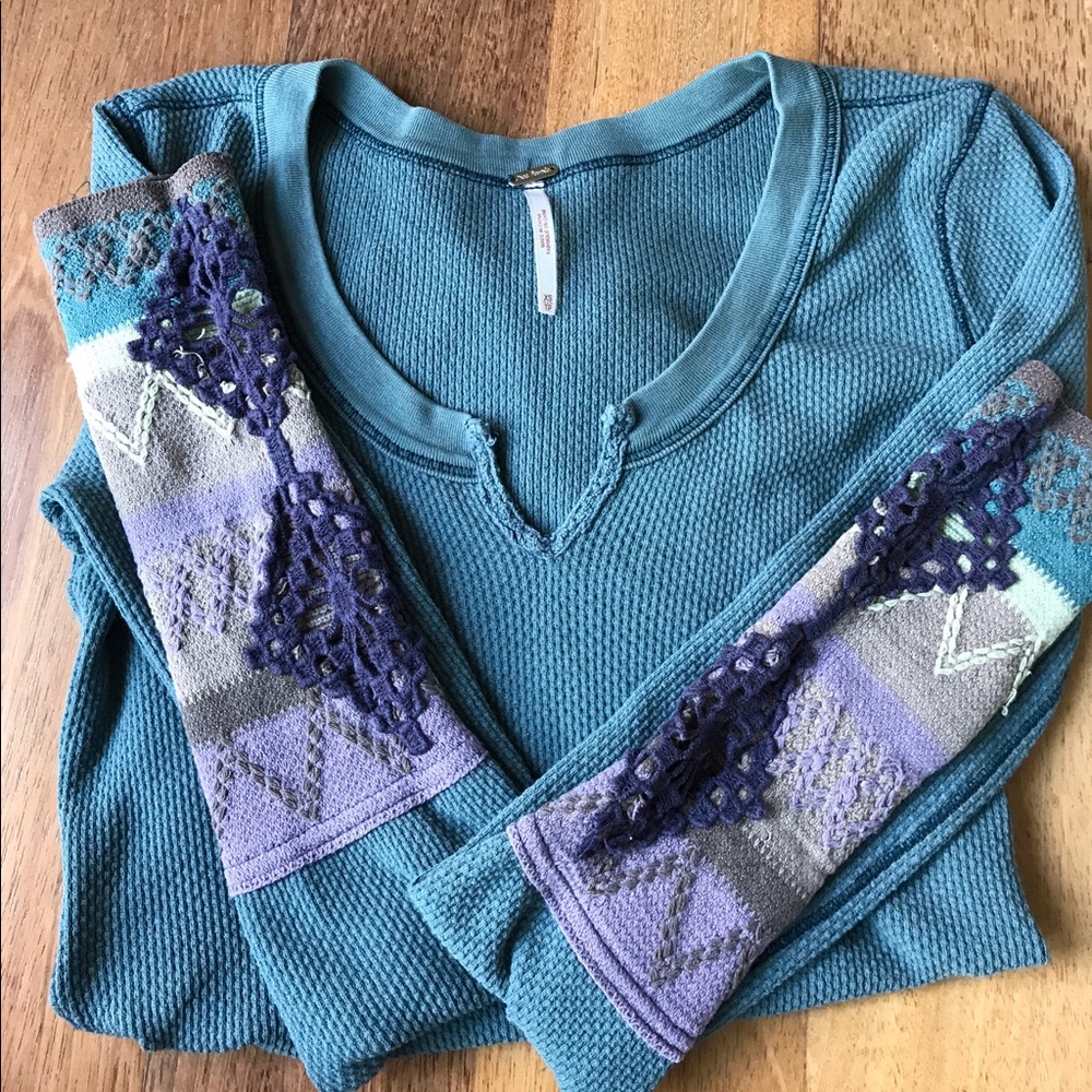 Free People kombucha cuff XS,ocean, gently used