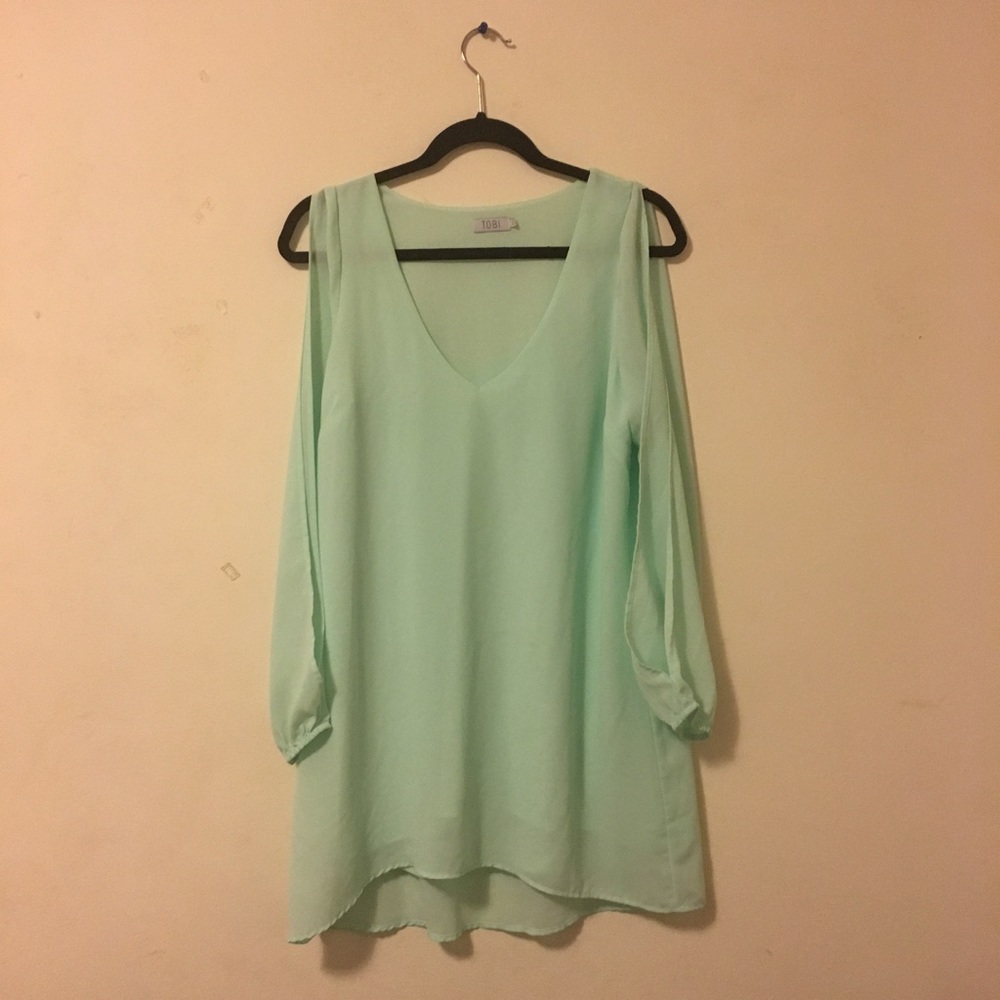 Mint Tobi Open Sleeve Dress