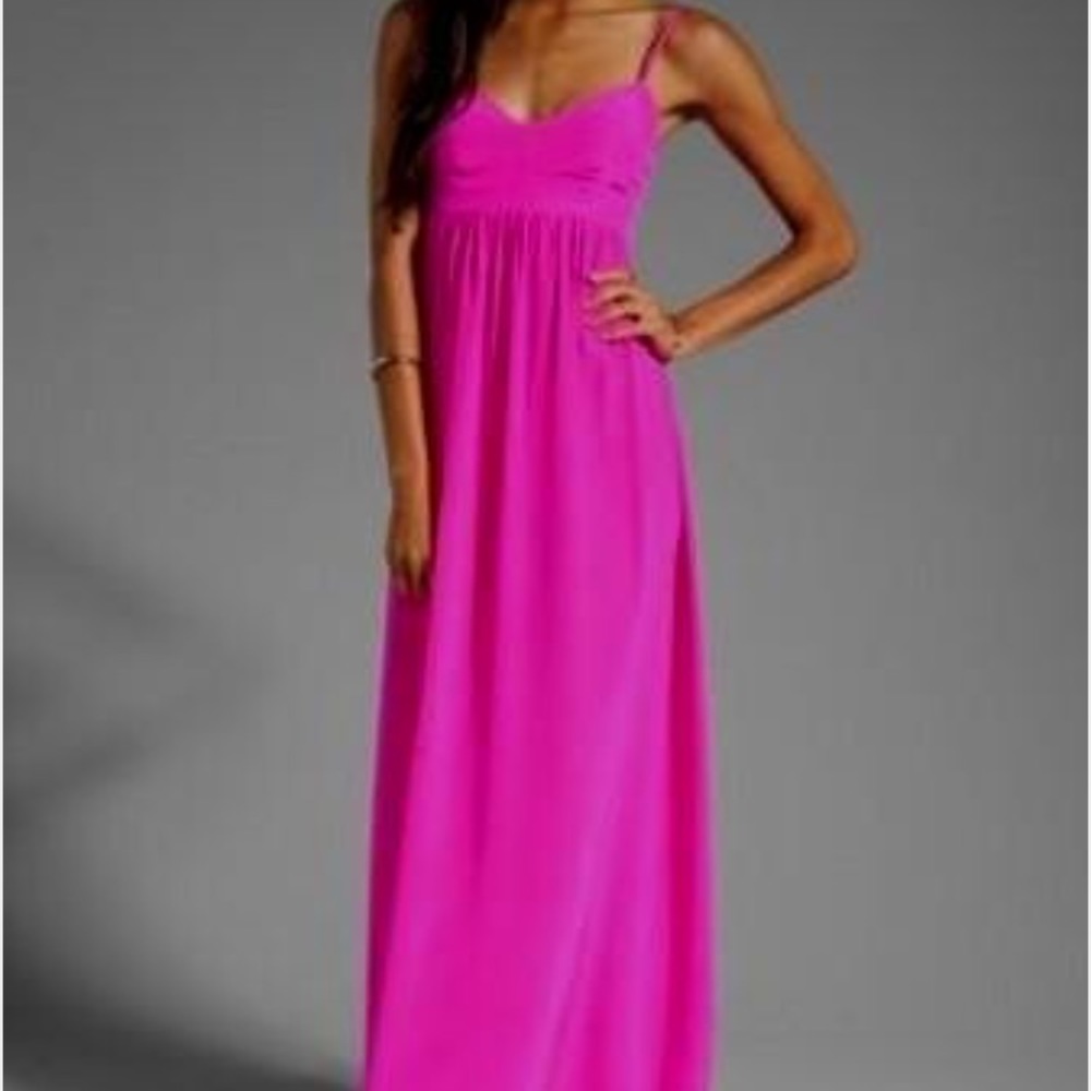 Pink silk gown