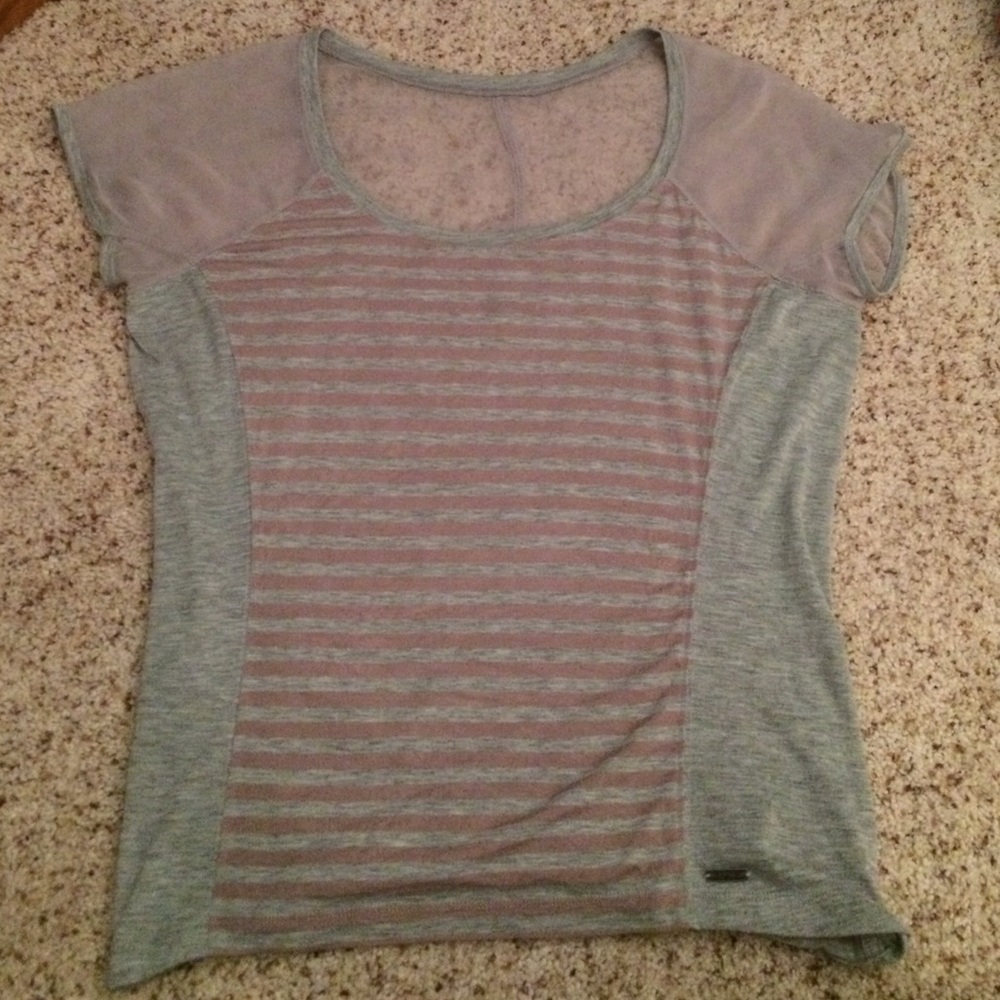 GUESS chiffon mixed media top size M
