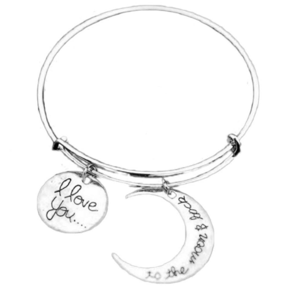 I love you to the moon and back bracelet