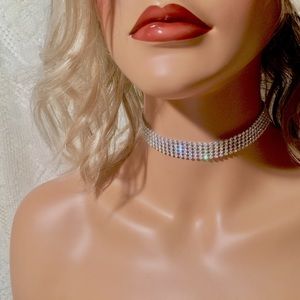 Rhinestone "Neon Rainbow" Choker