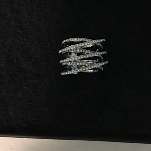 Michael Kors White Gold Ring Size 6