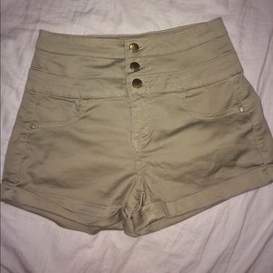 High Rise Tan Shorts