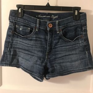High Waisted Denim Stretch Shorts