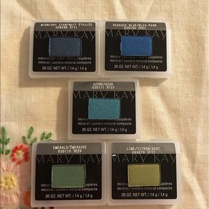 Mary Kay Mineral Eyeshadows: blues and greens