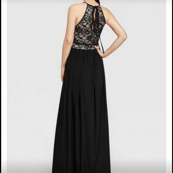 Lace Top Black Dress - Picture 2 of 3