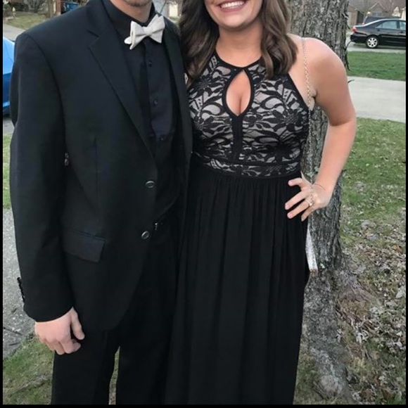 Lace Top Black Dress - Picture 3 of 3