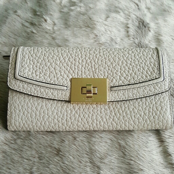 kate spade Handbags - Kate Spade Cream leather wallet