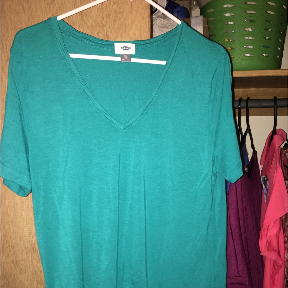 Teal shirt from only navy. It is very flattering