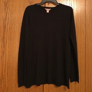 Black sweater with infinity scarf