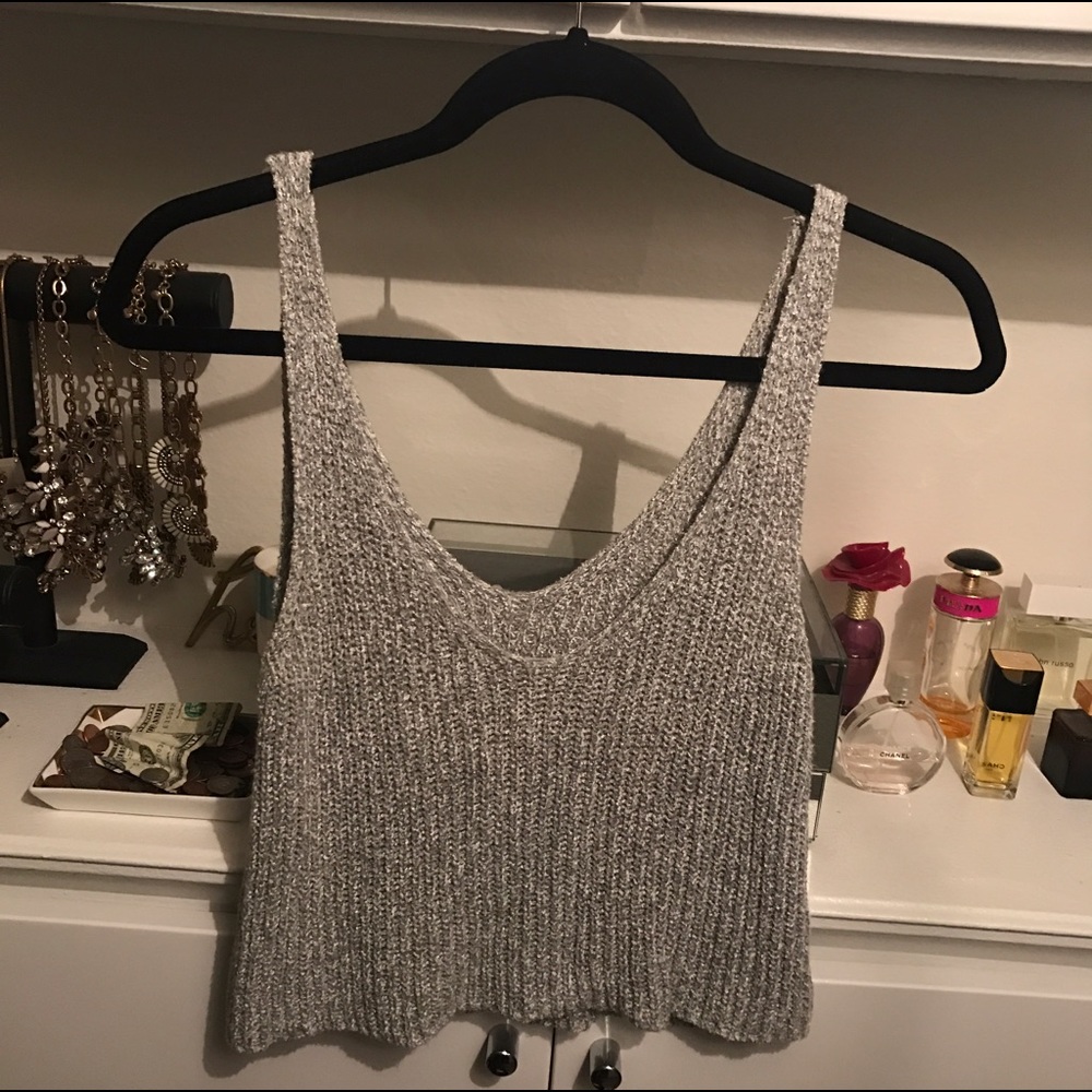 Brandy Melville grey knit sweater tank