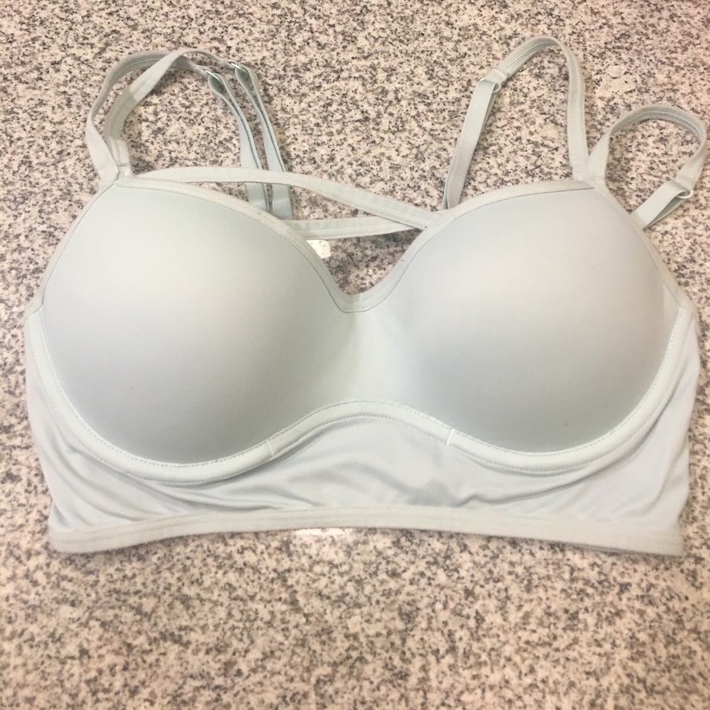 PINK by VS Strappy Front Bralette Baby Blue
