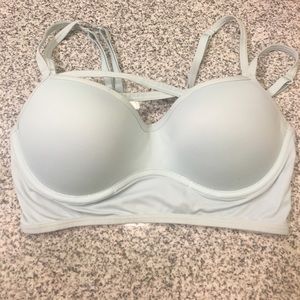 PINK by VS Strappy Front Bralette Baby Blue