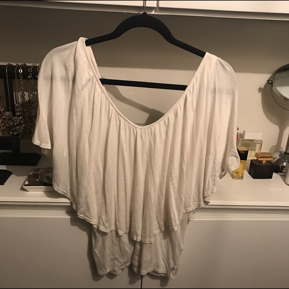 White RVCA flowy blouse