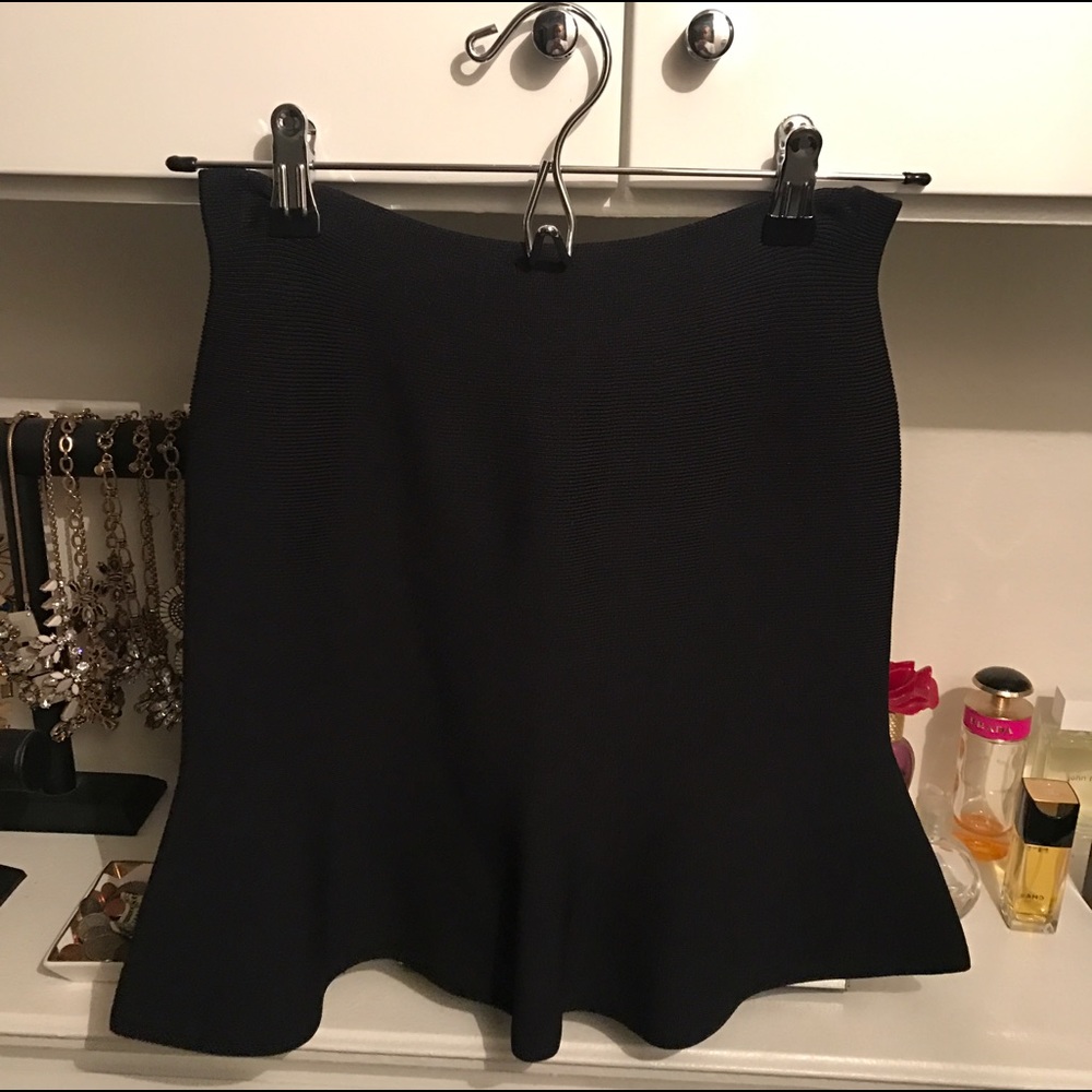 Black bodycon skirt with flare