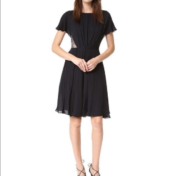 Jason wu lace insert silk georgette dress - Picture 1 of 8