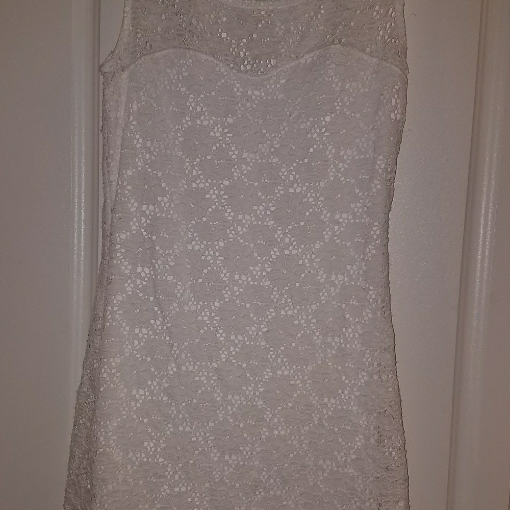 Body Central White Lace Dress M