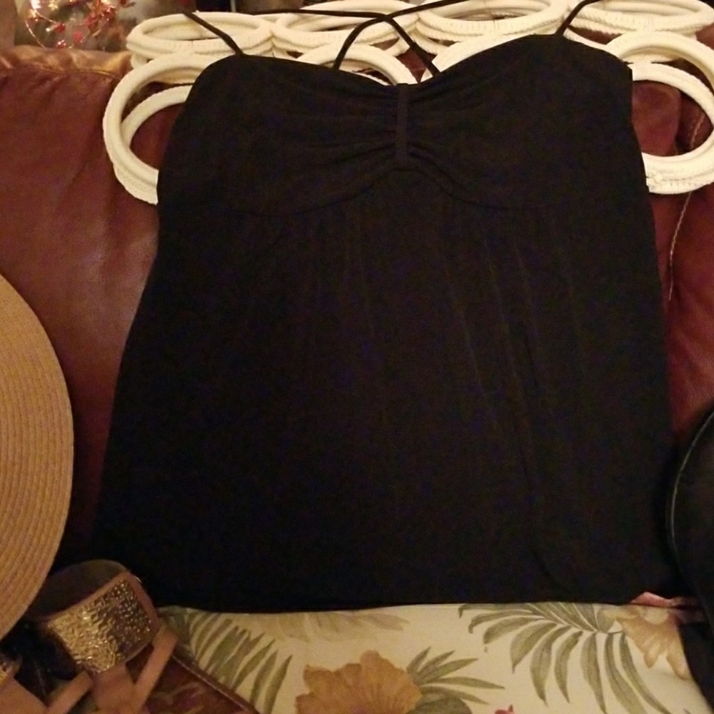 Ann Taylor Loft criss cross straps + babydoll top