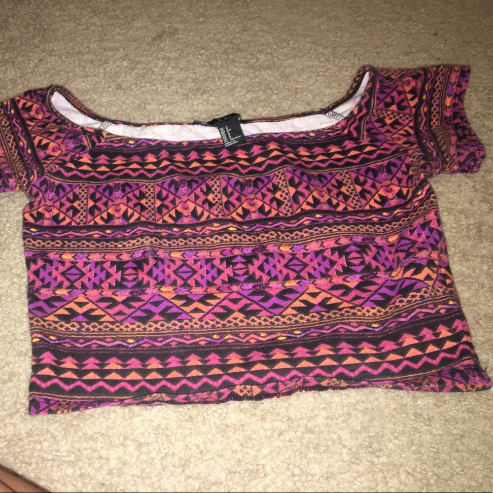 tribal print crop top