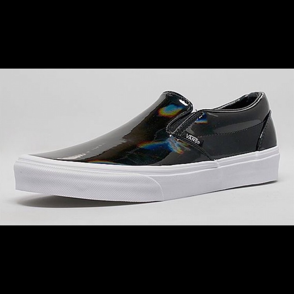 Vans Iridescent black slip on sneaker