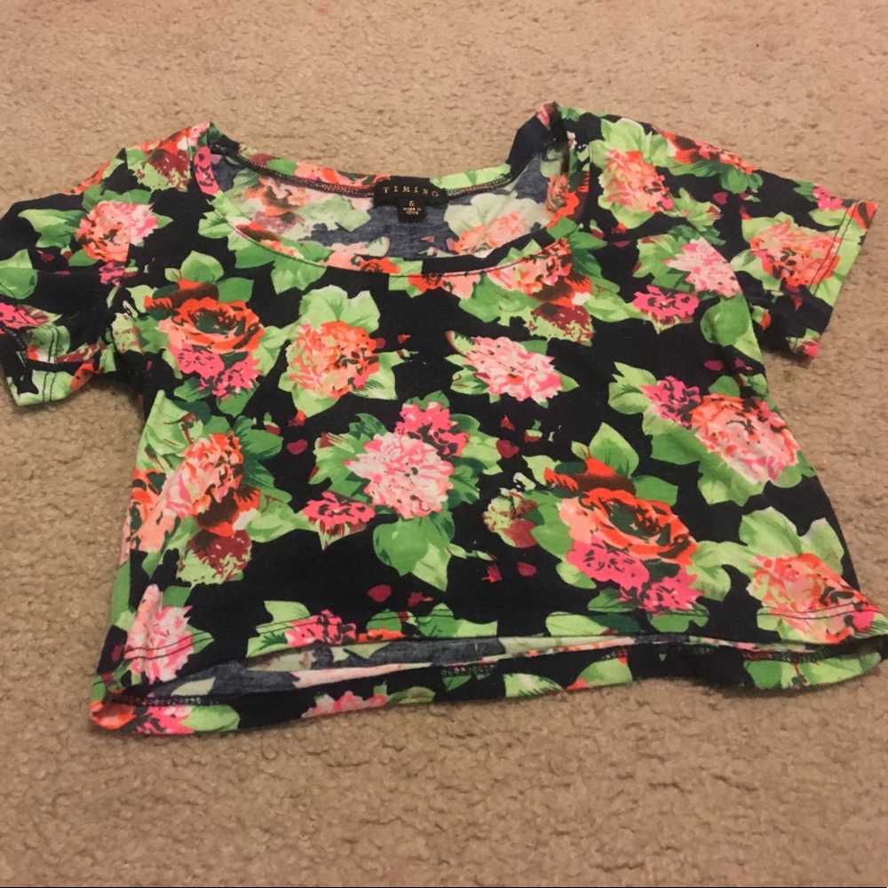 floral crop top