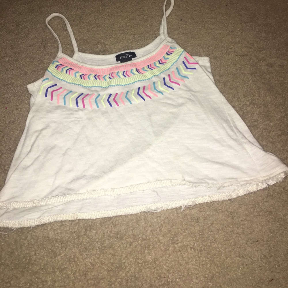 multi color crop top