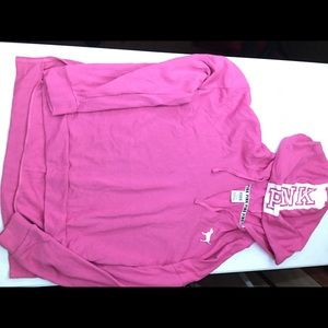 pink crop top hoodie and matching shorts