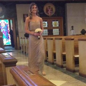 Adrianna papell beaded blouson gown