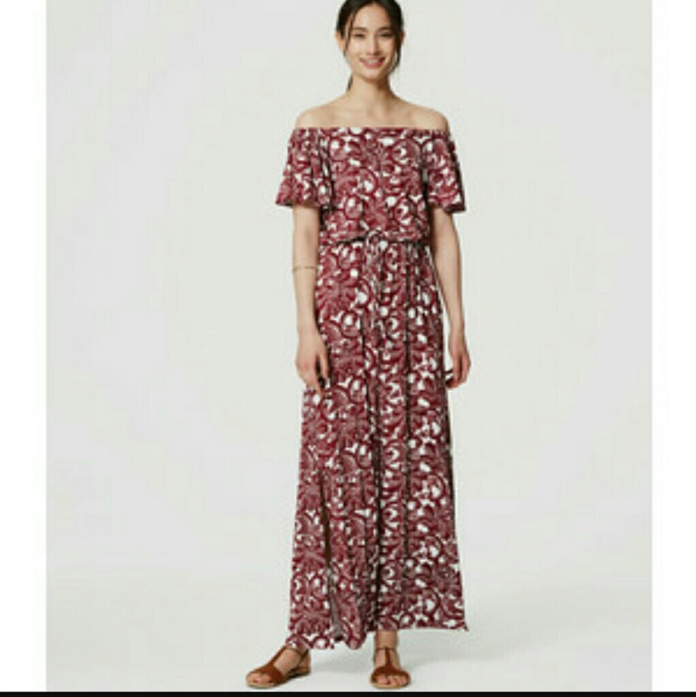 Off the shoulder maxi dress
