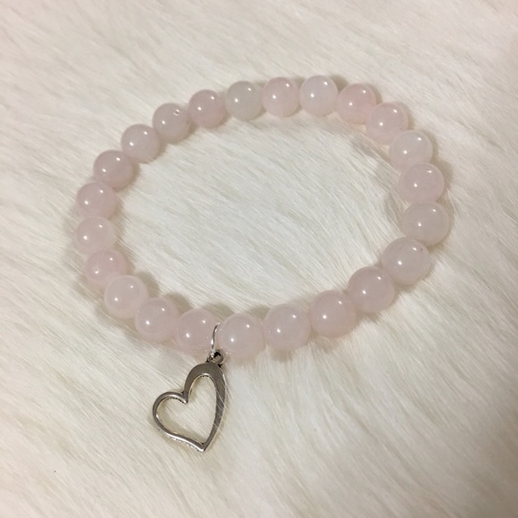 Jewelry - Handmade Natural Rose Quartz Love Bracelet
