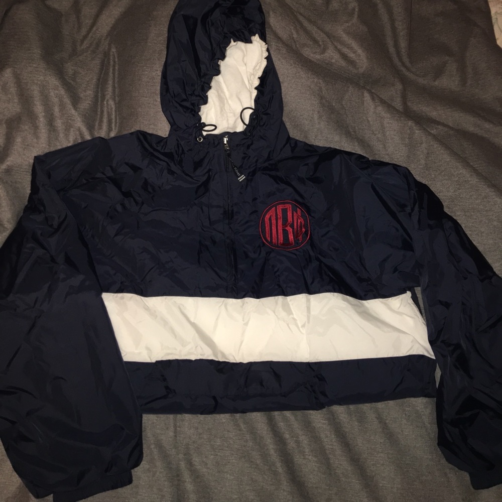 Pi phi pull over rain jacket