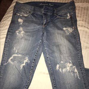 American eagle artist cropped jeans size 14