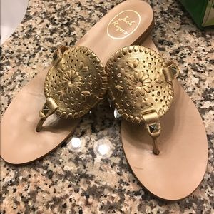 Authentic Jack Rogers Georgica Gold Sandal