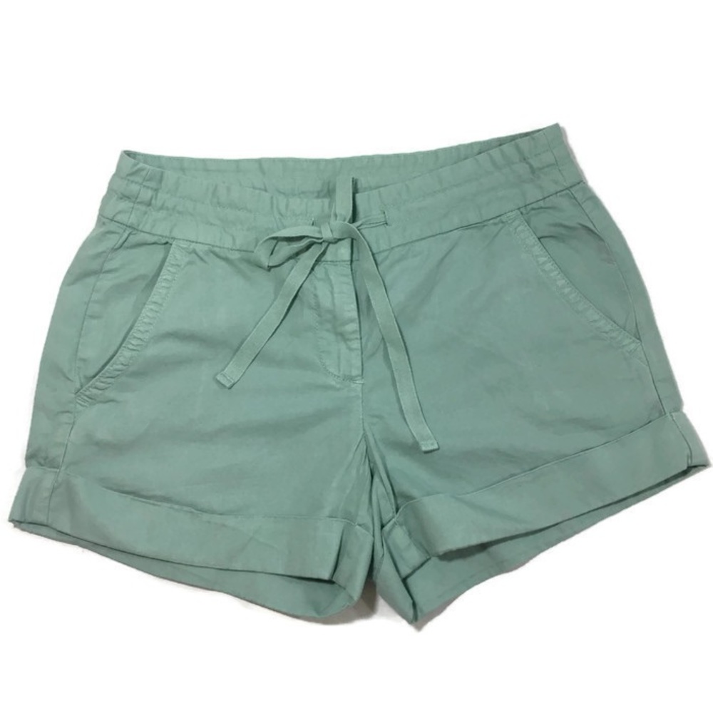 J. Crew Green Tie Waist Shorts, Size 0