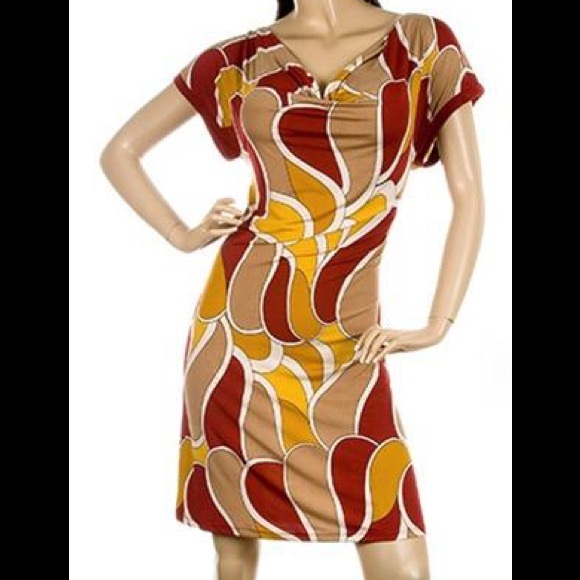 Sz 3x burg/gold sexy cocktail dress - Picture 2 of 2