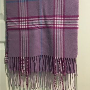 Purple plaid scarf