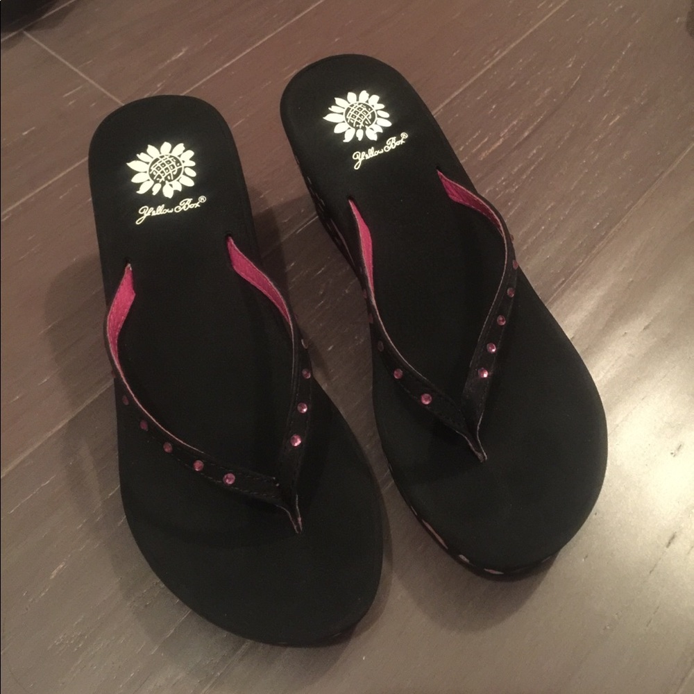 Yellow Box Flip Flops