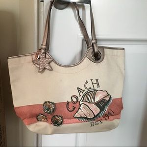 Coach bag with matching make up case