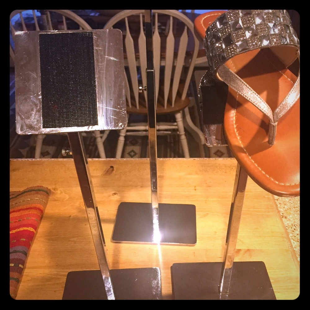 2 Chrome shoe displays