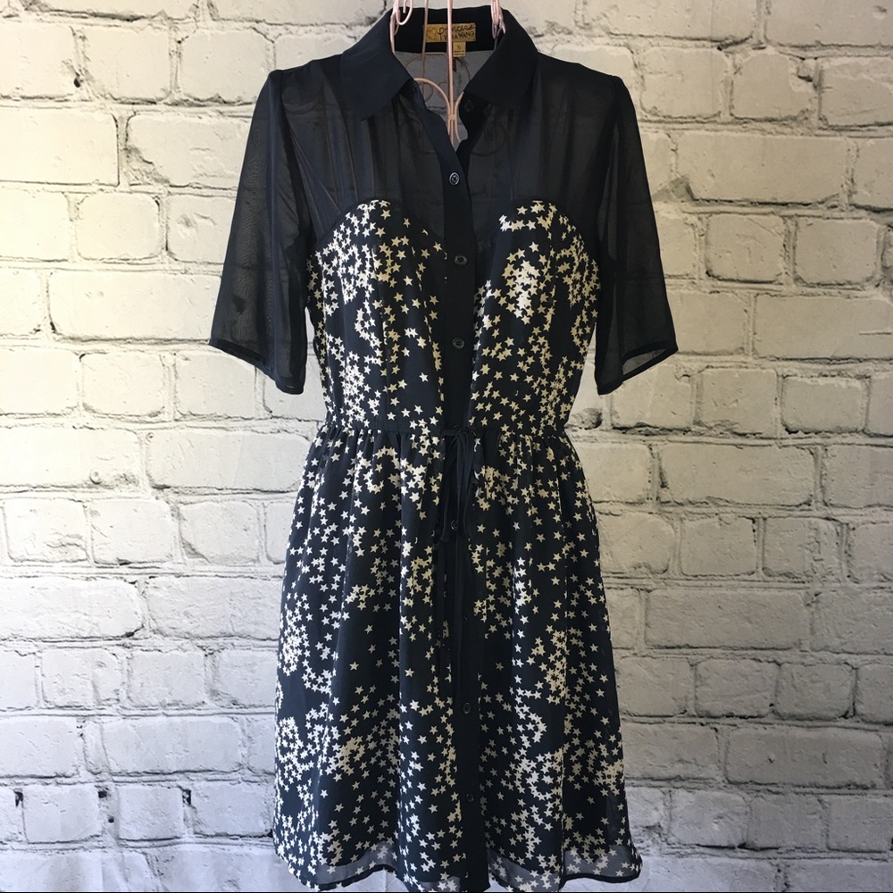Princes Vera Wang, Size 5, Blue & White Star Dress