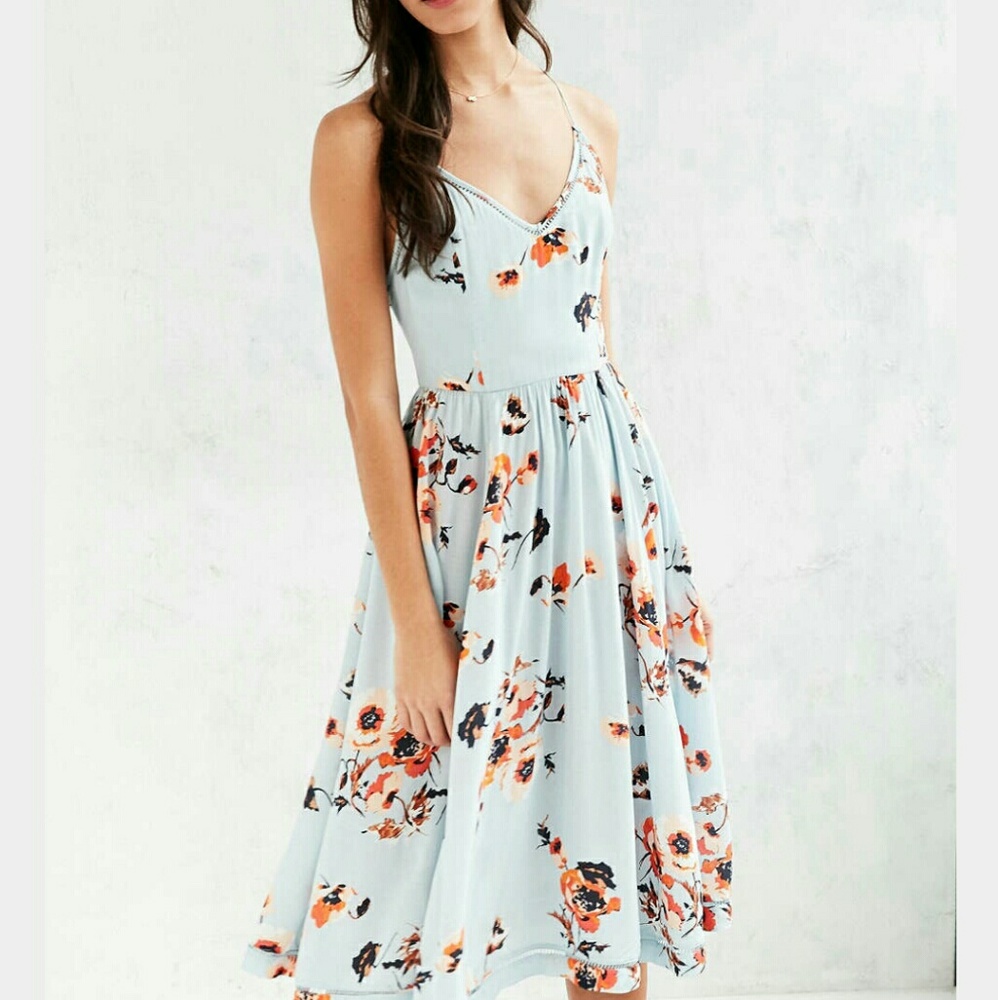 Urban outfitters cooperative floral midi dress NWT