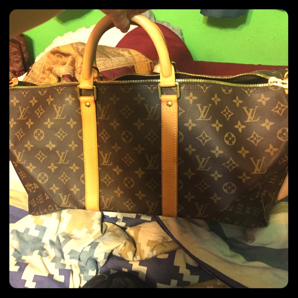 Louis Vuitton Monogram AB Keepall 50