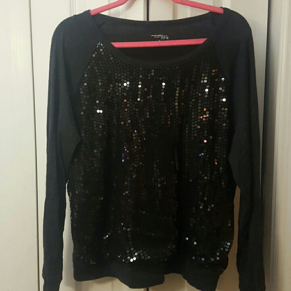 Sequined, lightweight, comfy and fun sweatshirt